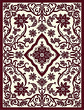 Elegant Floral Vine Scroll Pattern Rug