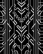 Art Deco Geometric Style Pattern Rug
