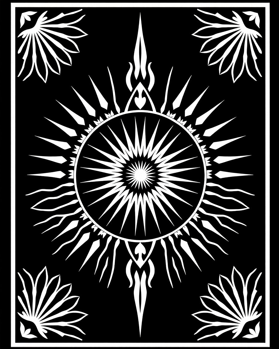 Celestial Sunburst Radiant Design Rug