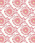 Pink Floral Swirl Pattern Rug