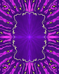 Vibrant Violet Pink Geometric Crystal Rug