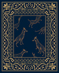 Ornate Animals Border Design Rug