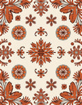 Intricate Floral Mandala Pattern Rug