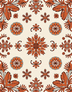 Intricate Floral Mandala Pattern Rug