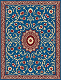Ornate Floral Vine Pattern Rug