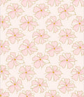 Delicate Pink Floral Pattern Design Rug
