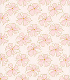 Delicate Pink Floral Pattern Design Rug
