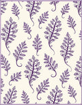 Regal Purple Leaf Pattern Rug