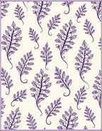 Regal Purple Leaf Pattern Rug