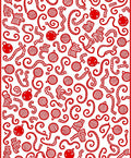 Red Ribbon And Ornament Collage Rug