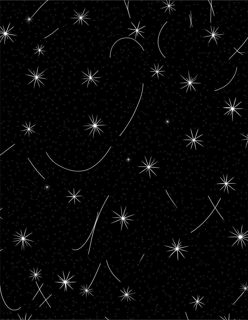Stunning Starry Night Pattern Rug