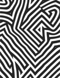 Abstract Black White Striped Pattern Rug