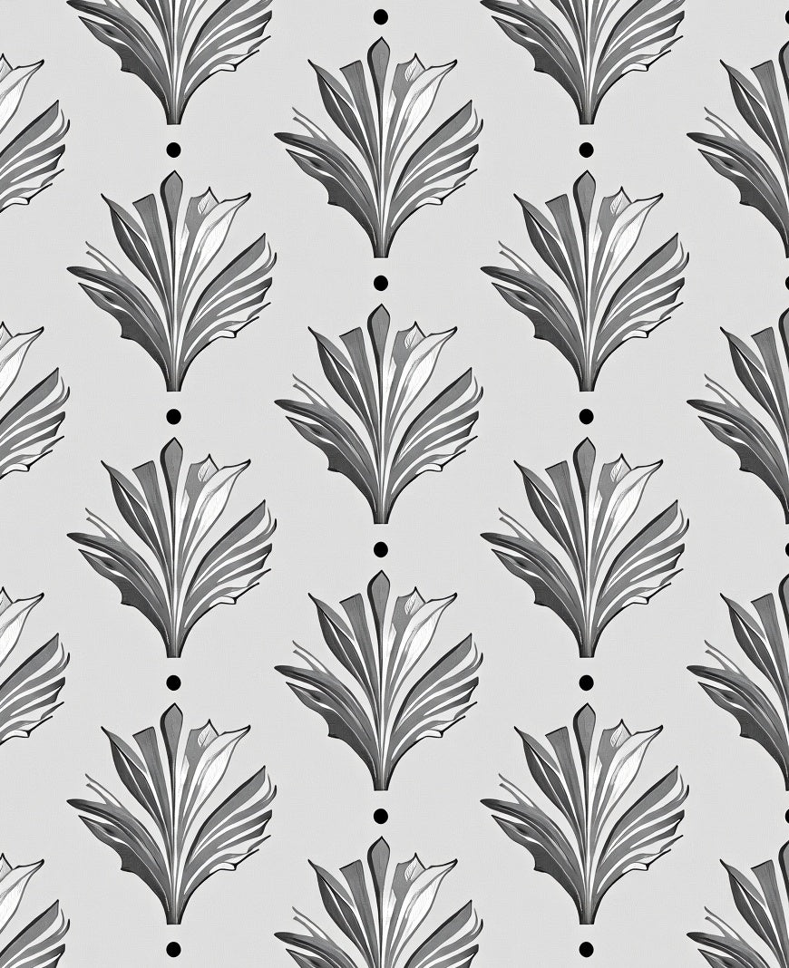 Art Deco Floral Motif Repeating Pattern Rug