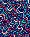 Vibrant Swirl Abstract Pattern Rug