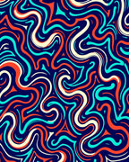 Vibrant Swirl Abstract Pattern Rug