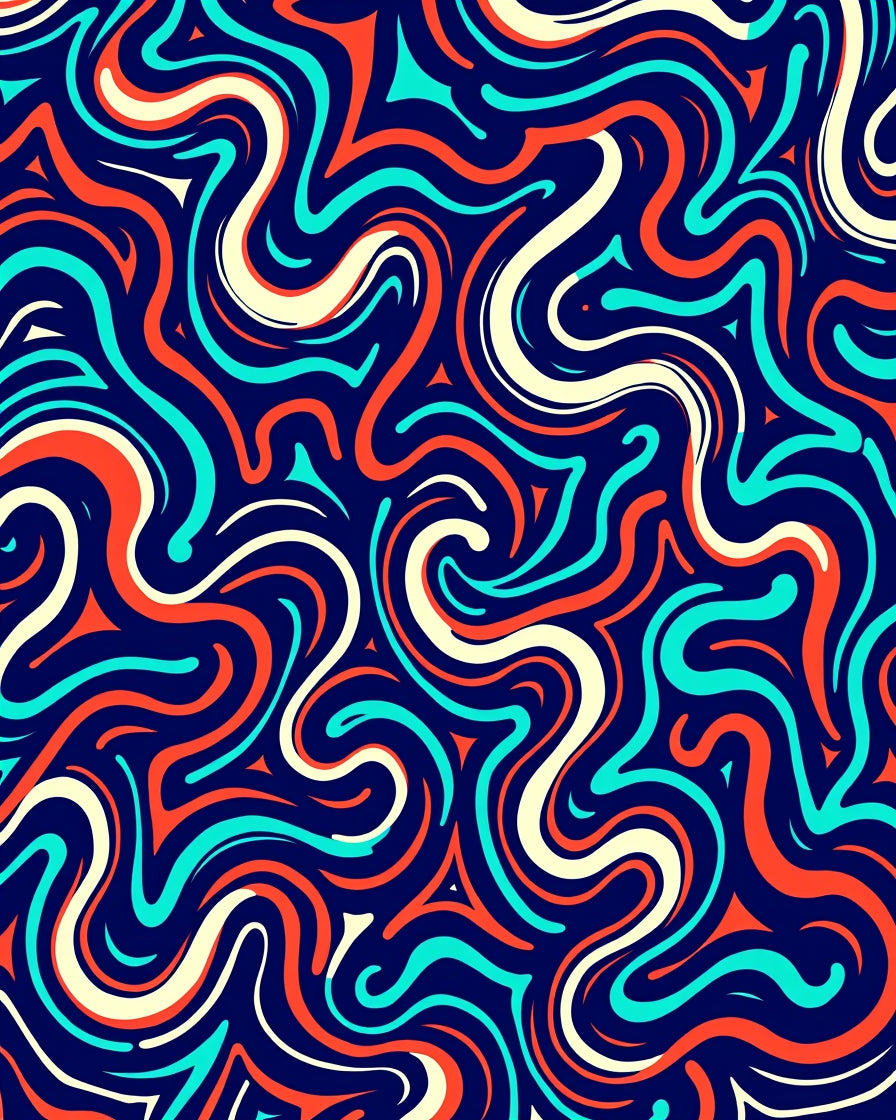 Vibrant Swirl Abstract Pattern Rug