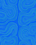 Abstract Blue Swirl Lines Rug