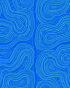 Abstract Blue Swirl Lines Rug