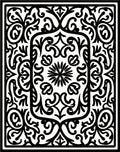 Ornate Floral Scrollwork Design Rug