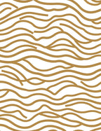 Organic Wavy Gold Lines Rug
