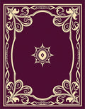 Elegant Floral Frame Circular Medallion Design Rug