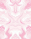 Soft Pink Swirl Marble Pattern Rug