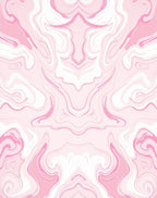 Soft Pink Swirl Marble Pattern Rug