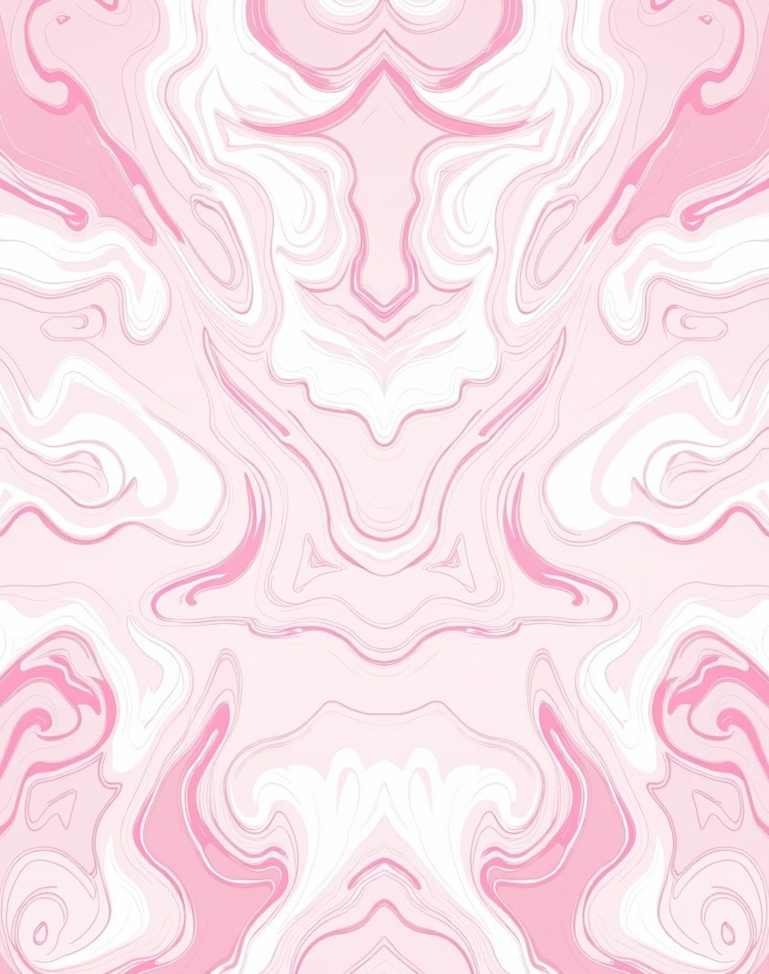 Soft Pink Swirl Marble Pattern Rug