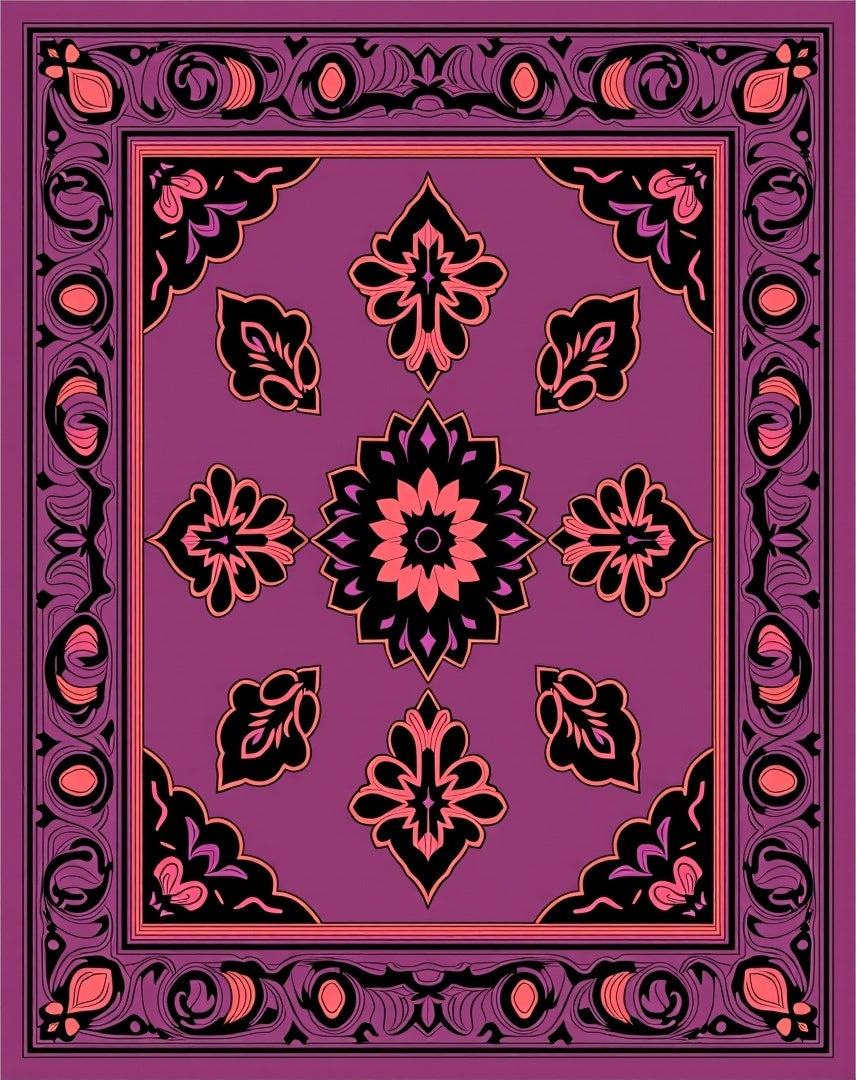 Rich Floral And Leaf Pattern Rug