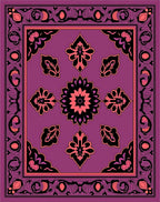 Rich Floral And Leaf Pattern Rug