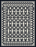 Black Ivory Intricate Geometric Pattern Rug