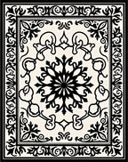 Classic Swirl Mandala Ornate Decoration Rug