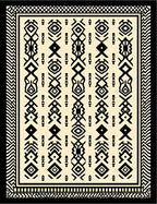 Bold Abstract Tribal Pattern Rug