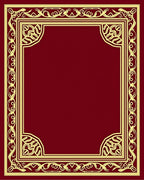 Elegant Red Gold Filigree Pattern Rug