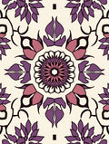 Vintage Purple Floral Mandala Patterns Rug