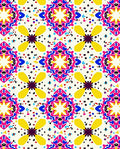 Vibrant Geometric Floral Splatter Pattern Rug
