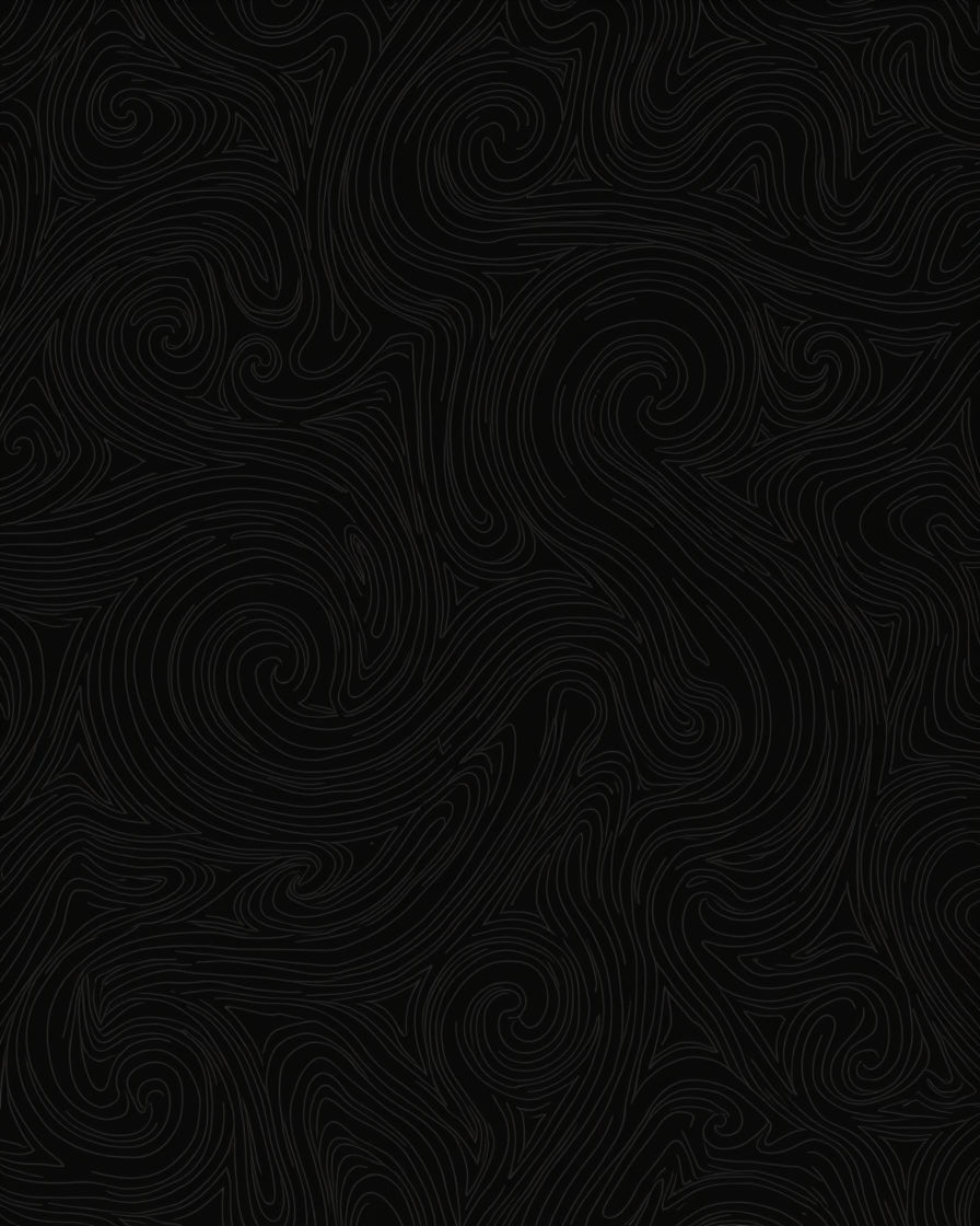 Dark Swirl Organic Line Art Pattern Rug