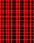 Bold Red Black Plaid Pattern Rug