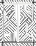 Abstract Geometric Linear Design Rug