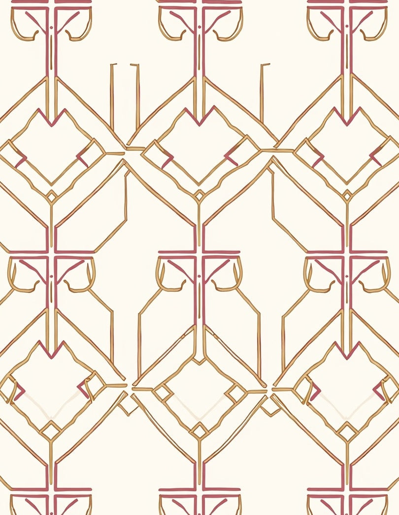 Art Deco Inspired Geometric Pattern Rug