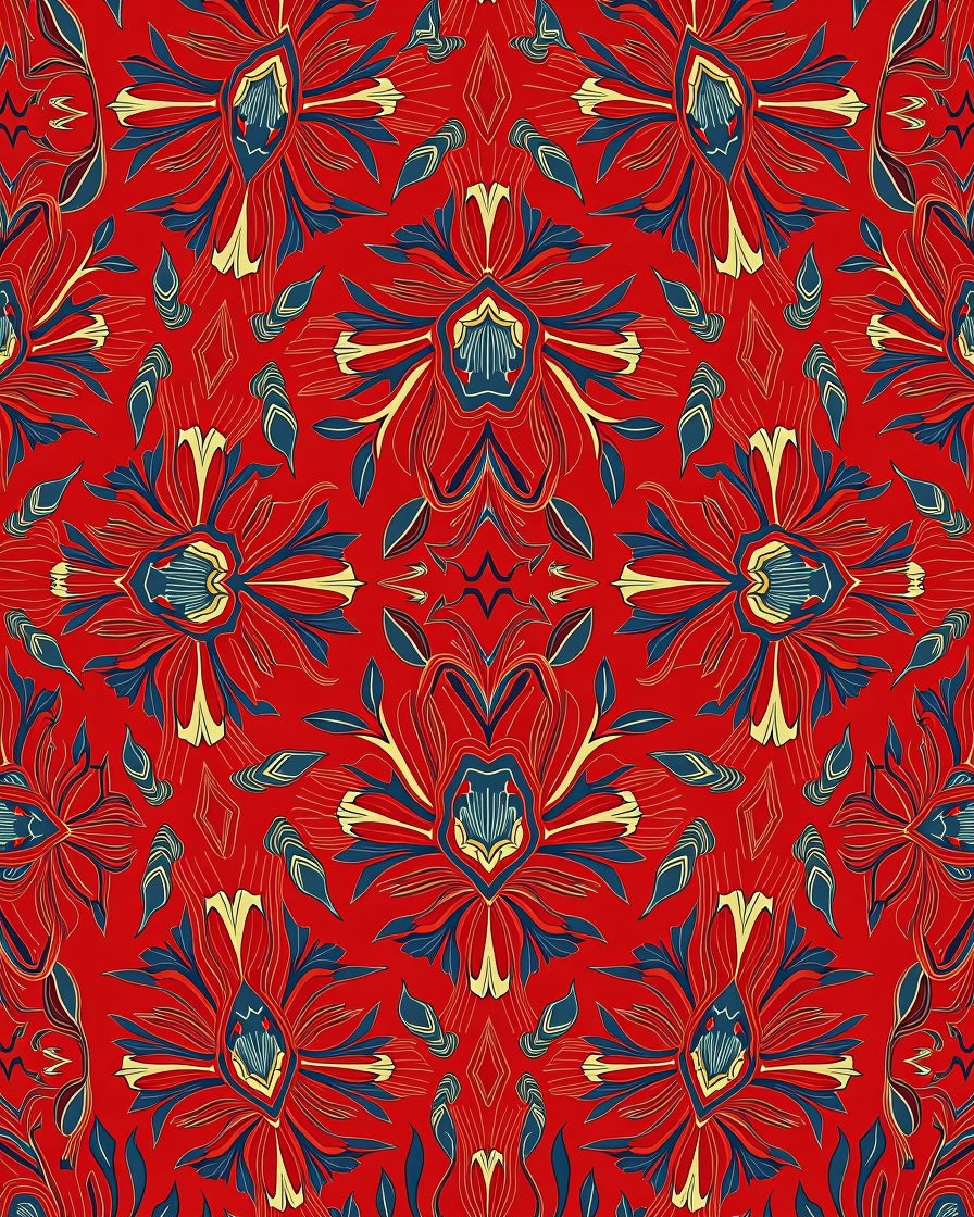 Bold Floral Pattern Design Rug