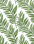 Green Tropical Leaf Print Rug