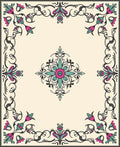 Ornate Floral Scrollwork Design Rug