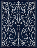 Art Nouveau White Floral Vine Pattern Rug