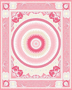 Pink Floral Mandala Pattern Design Rug
