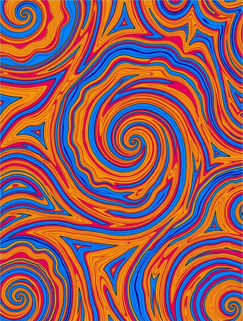 Vibrant Swirl Color Flow Design Rug