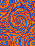 Vibrant Swirl Color Flow Design Rug