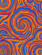 Vibrant Swirl Color Flow Design Rug