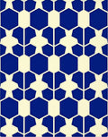 Geometric Hexagon Star Pattern Rug