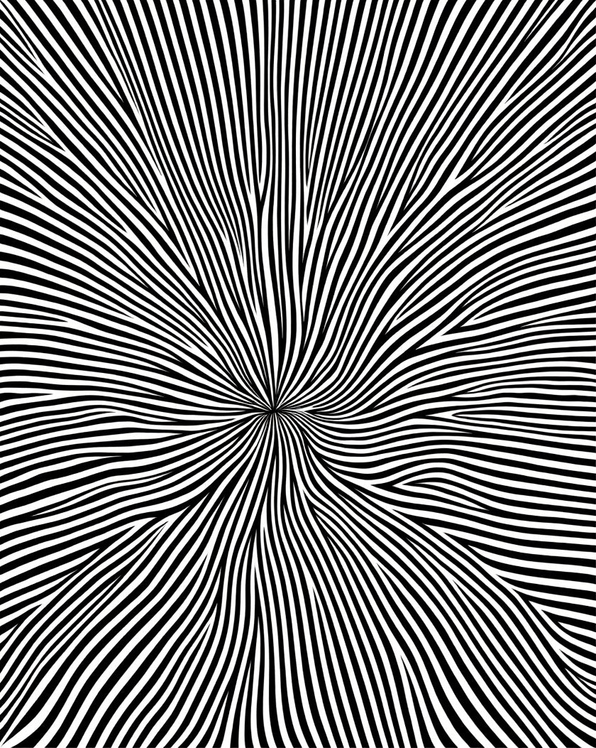 Radiating Lines Pattern Rug